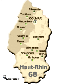 Préfectures & Chefs-lieux du Département du Haut-Rhin dans la Région Alsace