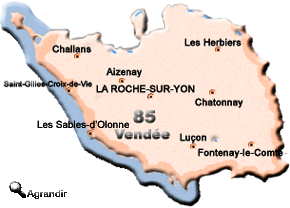 Préfectures & Chefs-lieux du Département de la Vendée sans la Région du Pays-de-la-Loire