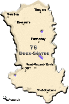 Préfectures & Chefs-lieux du Département des Deux-Sèvres dans la Région Poitou-Charentes