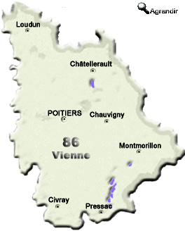 Préfectures & Chefs-lieux du Département de la Vienne dans la Région Poitou-Charentes