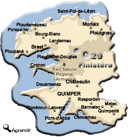 Préfectures & Chefs-lieux du Département du Finistère dans la Région Bretagne