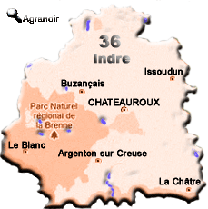 Préfectures & Chefs-lieux du Département de l´Indre dans la Région Centre