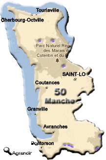 Préfectures & Chefs-lieux du Département de la Manche dans la Région Basse-Normandie